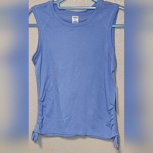 RBX Women's Blue Sleeveles Active Shirt Flexibility Fade Resistant Size S